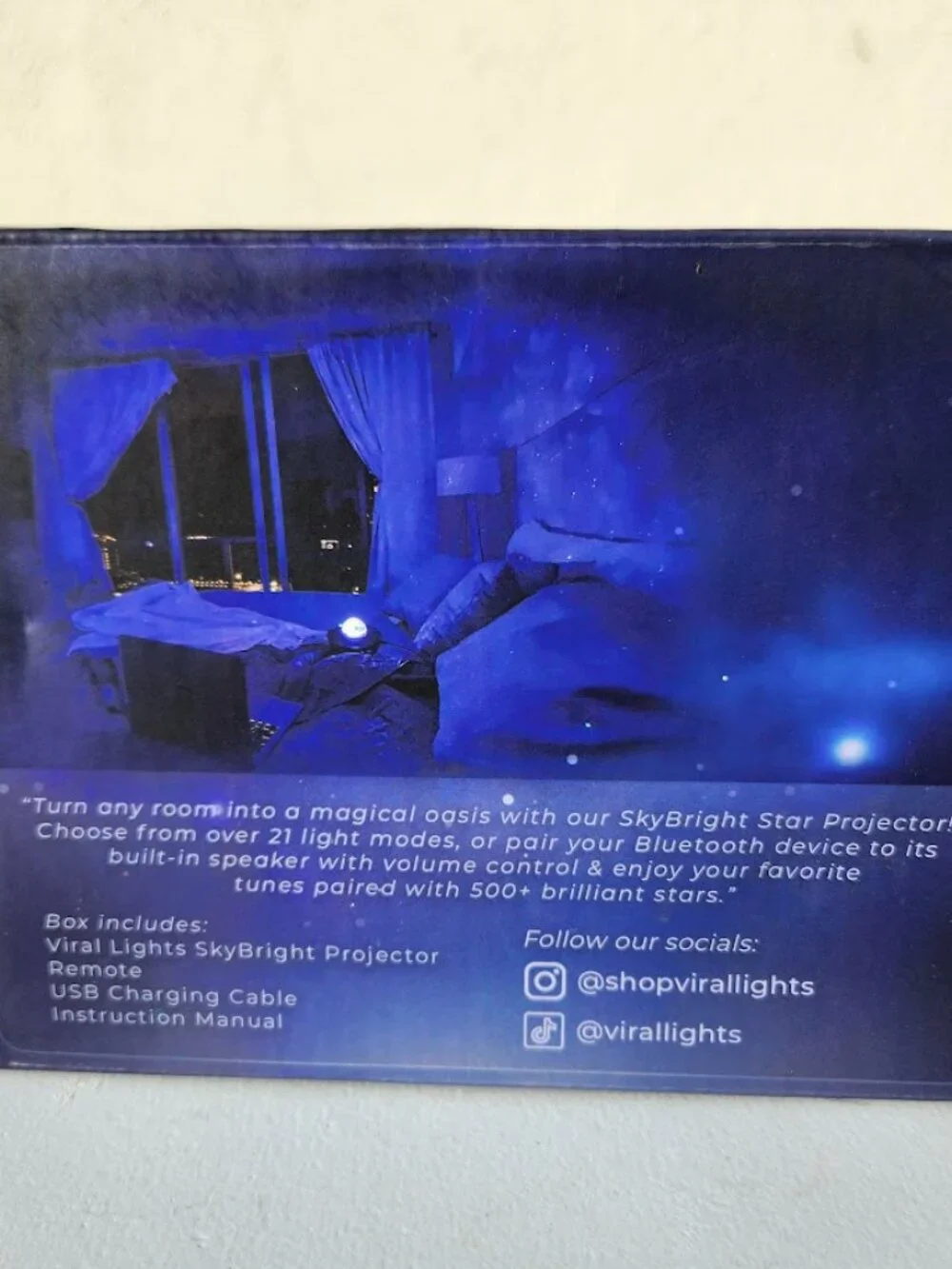 New Star Projector LED Night Light Room Decor with Remote with Timer Bluetooth 1